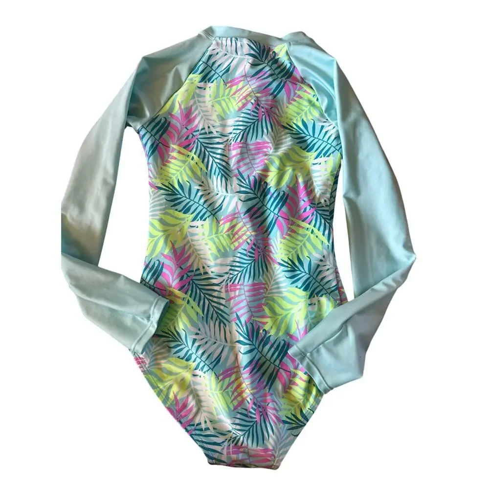 CAT & JACK rashguard one piece swim suit size 10/12